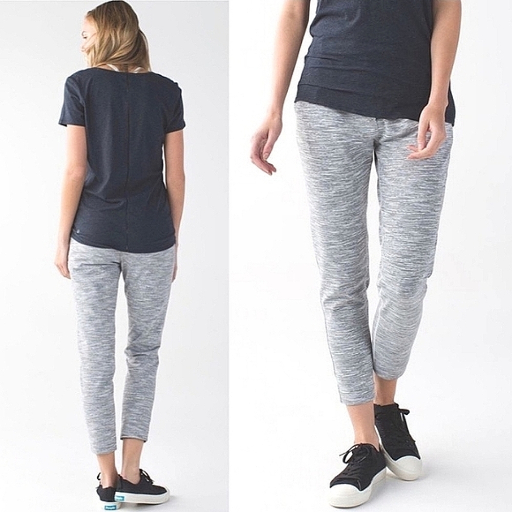 LULULEMON Jet Crop *Luon 7/8 Pants Size 12 Slim Boyfriend Cut